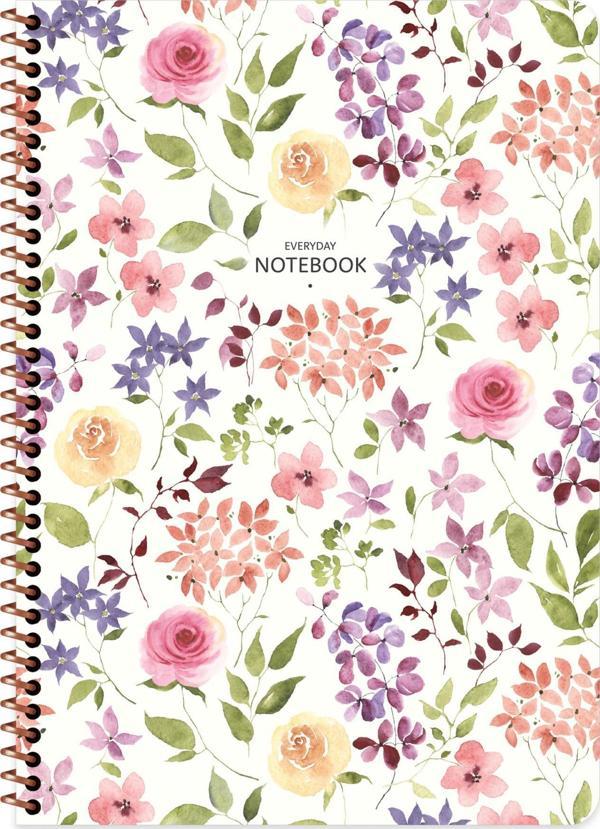 Keskin Color A4 Kareli Defter Çiçek - Beyaz - Image 1