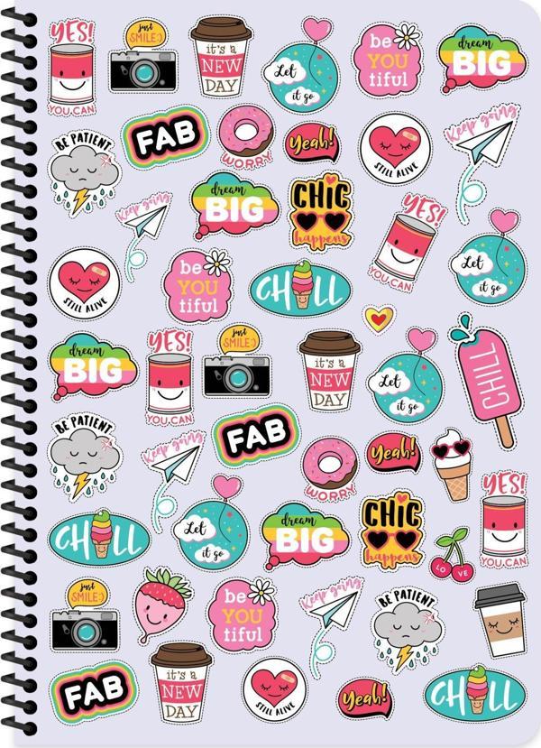 Keskin Color A4 Kareli Defter Sweet Fun - Lila - Image 1