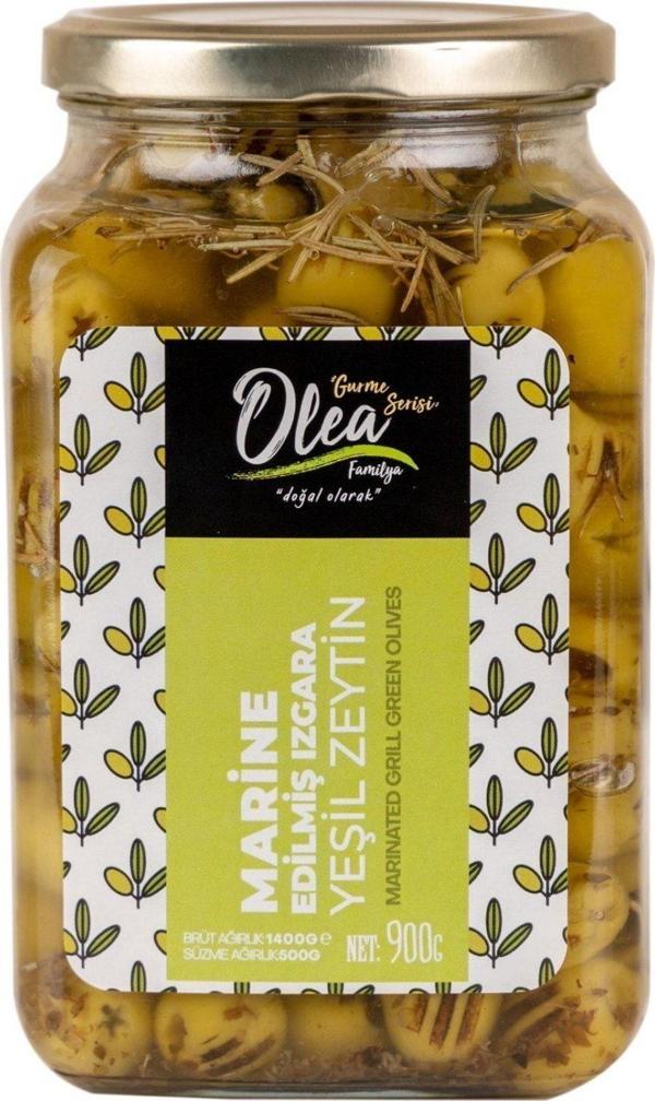 Olea Familya Marine Edilmiş Yeşil Zeytin Izgara 900  gr - Image 1