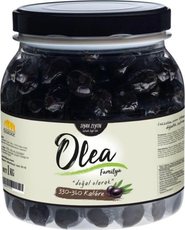 Olea Familya Yağlı Sele Siyah Zeytin 330-360 Klb 1  kg - Image 1