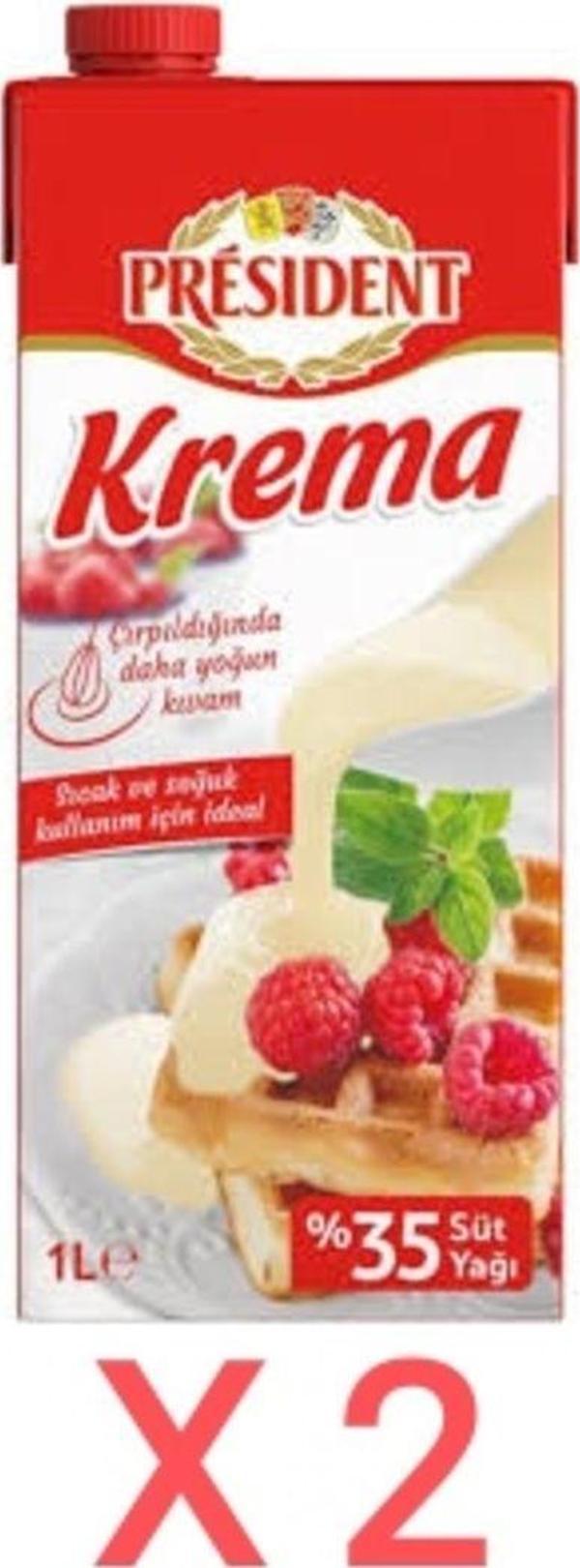 President Krema 1lt x 2 Adet - Image 1