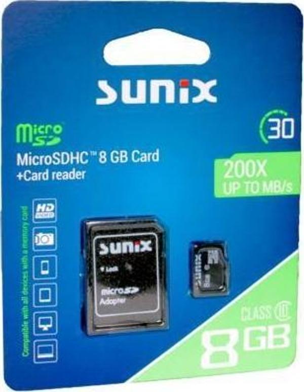 Sunix 200X Up To MB/s Class 10 MicroSHDC 8 GB Hafıza Kartı - Image 1
