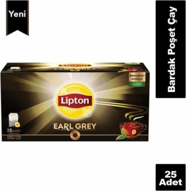 Lipton Earl Grey Bardak Poşet Çay 25'Li - Image 1