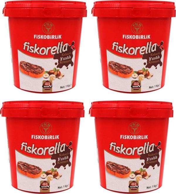 Fiskobirlik Fiskorella Kakaolu Fındık Kreması 1 kg 4 lü - Image 1