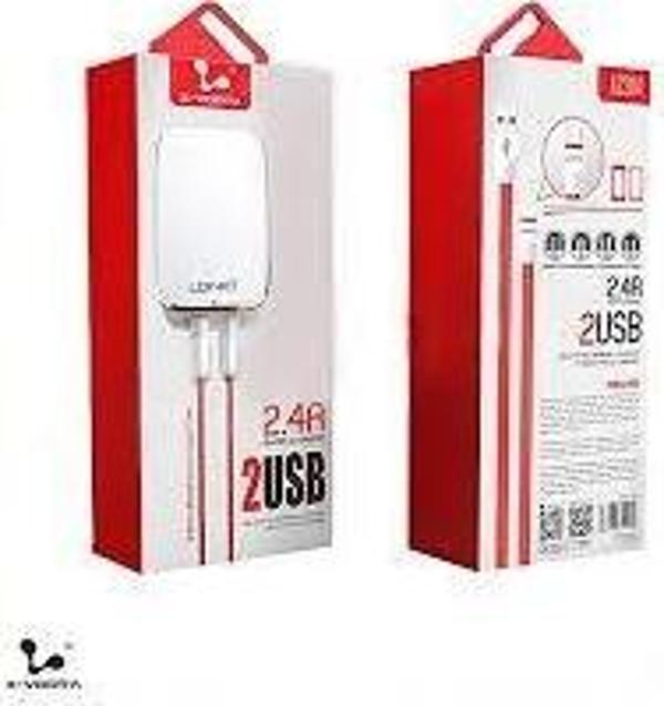 X-Voora 2.4A Çıkışlı Çift Usb Portlu Android Şarj Cihazı - Image 1