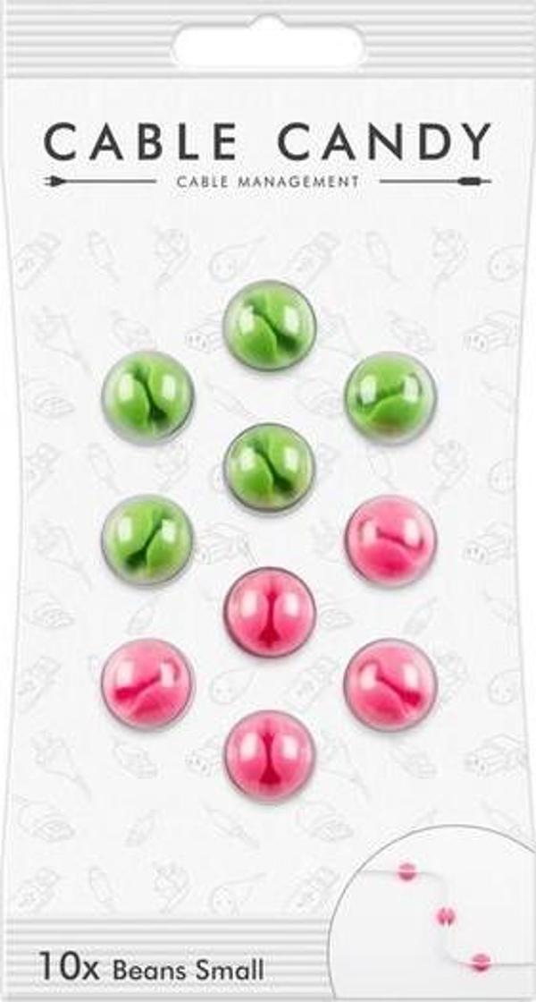 Cable Candy CC016 Small Beans 10 Pcs 5Xpınk 5Xgreen Unıversal Cable - Image 1