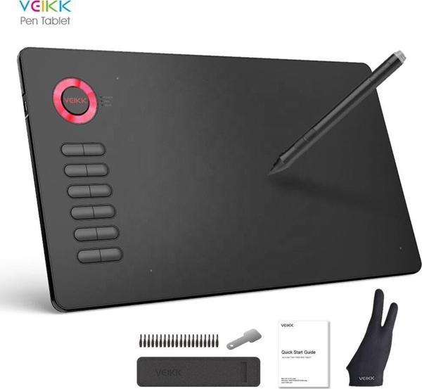 Veikk A15 Pro 10x6" 8192 Level 5080 LPI Grafik Tablet + Kalem - Image 1