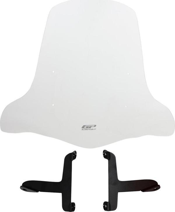 GP Kompozit Scooter Universal 2020 Uyumlu Elcikli Ön Cam Şeffaf - Image 1
