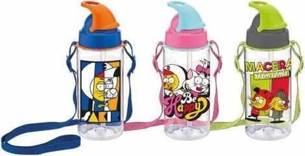 Renga Kral Şakir Desenli Pipetli Tritan Matara 500 Ml Yeşil - Image 1