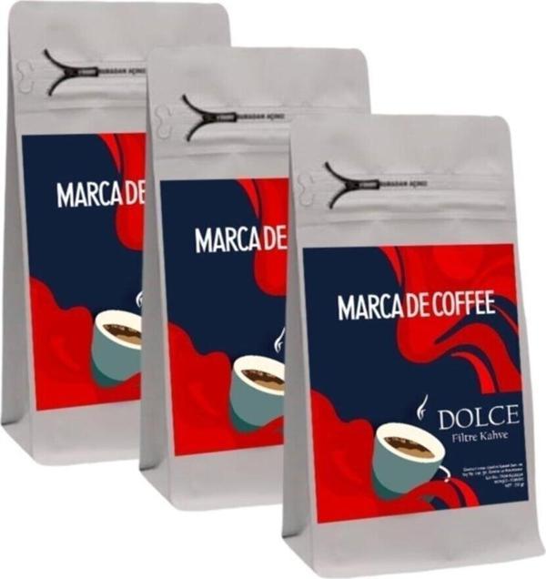 Marca De Coffee Dolce Filtre Kahve 250 Gr X 3 Adet ( 750 Gr) - Image 1