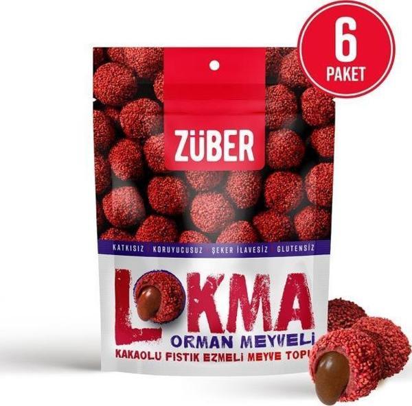 Lokma Orman Meyveli Kakaolu Fıstık Ezmeli Meyve Topu 96 gr x 6 Paket - Image 1