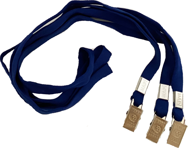 MAPİ METAL KLİPSLİ-POLYESTER DOKUMA KART ASKI İPİ LACİVERT 10 LU BLİSTERLI - Image 1