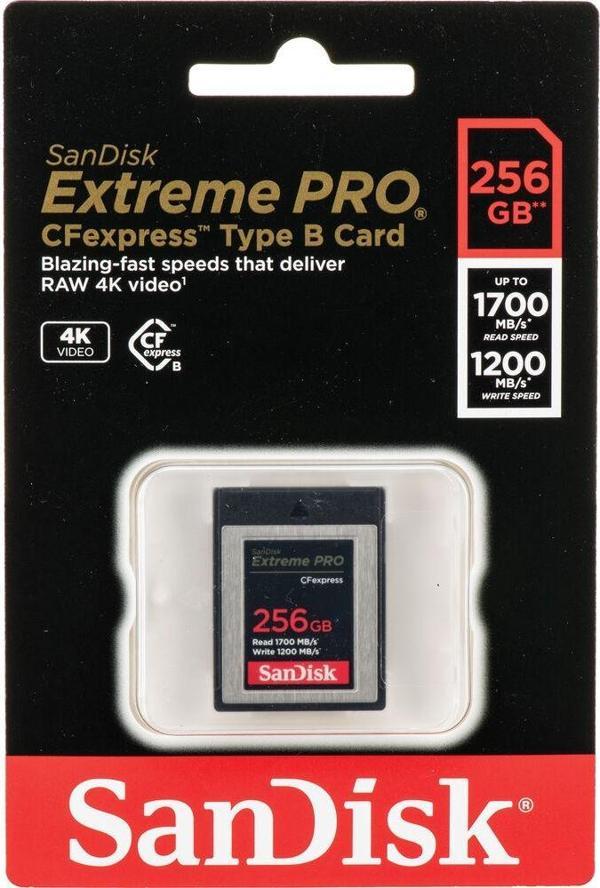 Sandisk 256GB Extreme PRO CFexpress 1700MB/s Type-B Hafıza Kartı - Image 1