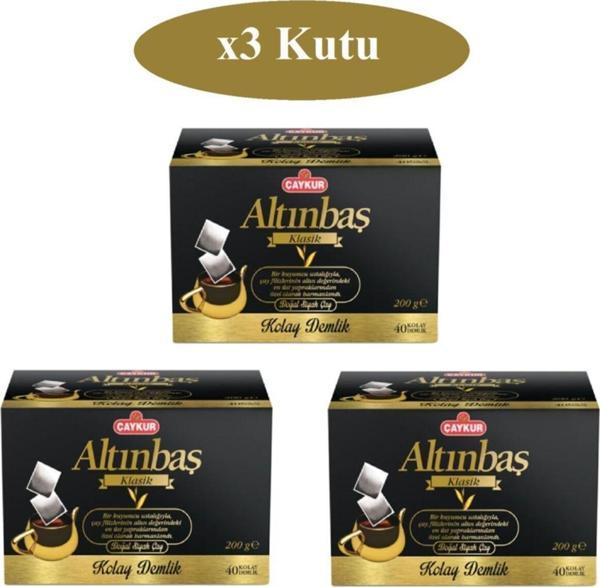 Çaykur 3 Kutu Altınbaş Demlik Poşet Çay 200 Gram - Image 1