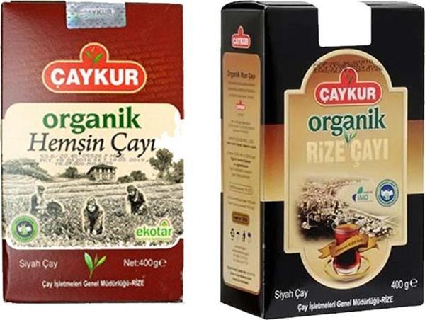 Çaykur Organik Rize Çay 400 Gr + Organik Hemşin Çay 400 Gr Dökme - Image 1