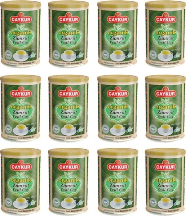 Çaykur Organik Zümrüt Yeşil Çay 125 Gr - 12 Adet - Image 1