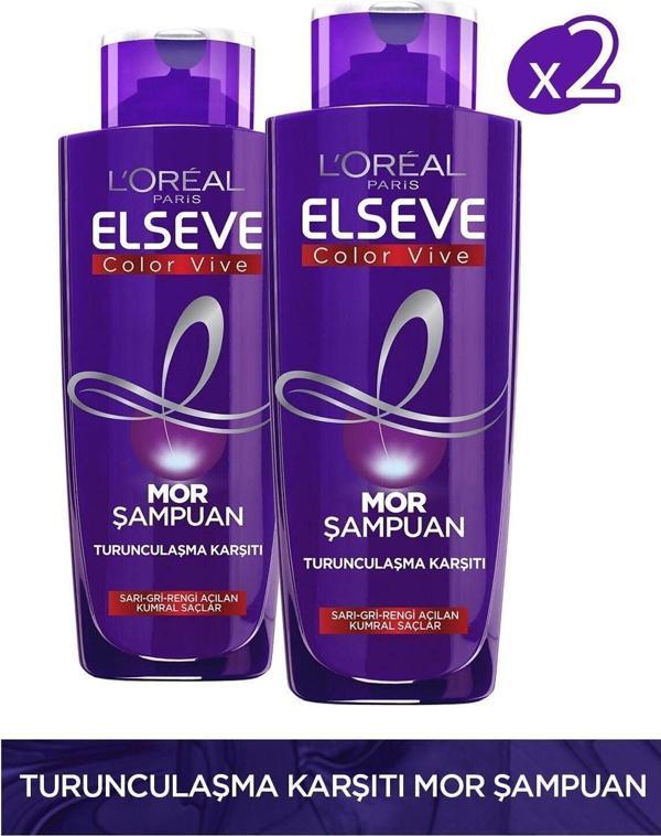 Elseve L'Oréal Paris Mor Şampuan 200Ml X2 - Image 1