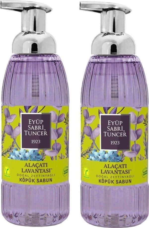 Eyüp Sabri Tuncer 2 Adet  Alaçatı Lavantası Doğal Zeytinyağlı Köpük Sabun 500 Ml - Image 1