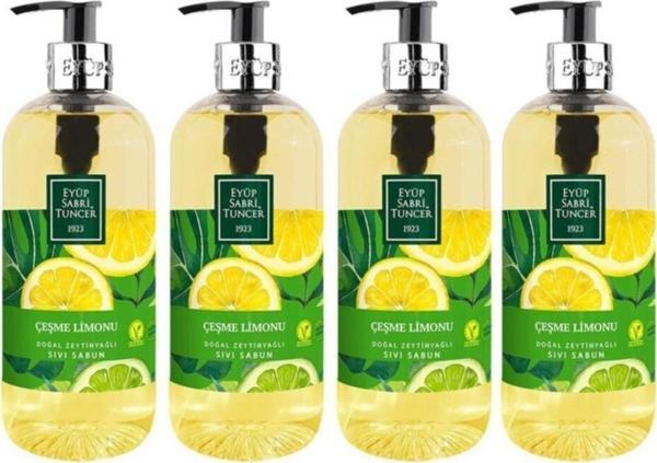Eyüp Sabri Tuncer Çeşme Limonu Doğal Zeytinyağlı Sıvı Sabun 500 Ml - 4 Adet - Image 1