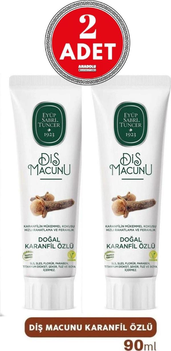 Eyüp Sabri Tuncer Doğal Karanfil Özlü Diş Macunu 90 Ml 2 Adet - Image 1
