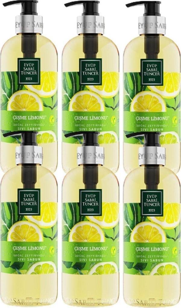 Eyüp Sabri Tuncer Doğal Zeytinyağlı Sıvı Sabun Çeşme Limonu 500 Ml X 6 Adet - Image 1