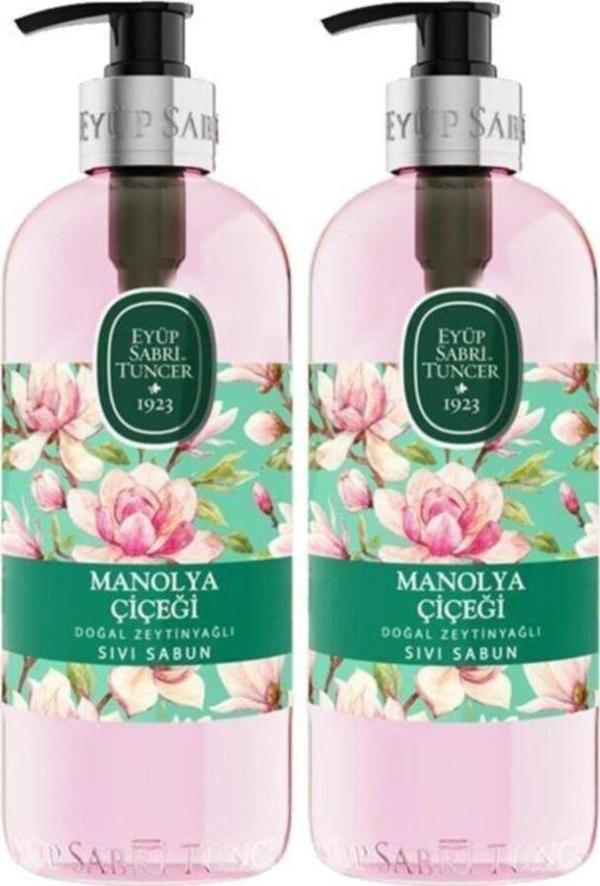 Eyüp Sabri Tuncer Doğal Zeytinyağlı Sıvı Sabun Manolya Çiçeği 500 Ml X 2 Adet - Image 1