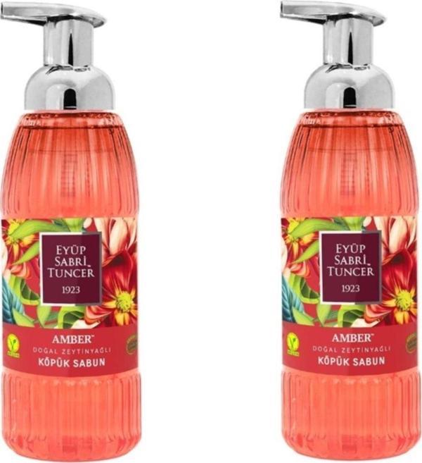 Eyüp Sabri Tuncer Zeytinyağlı Amber Köpük Sabun 500Ml X 2 Adet - Image 1