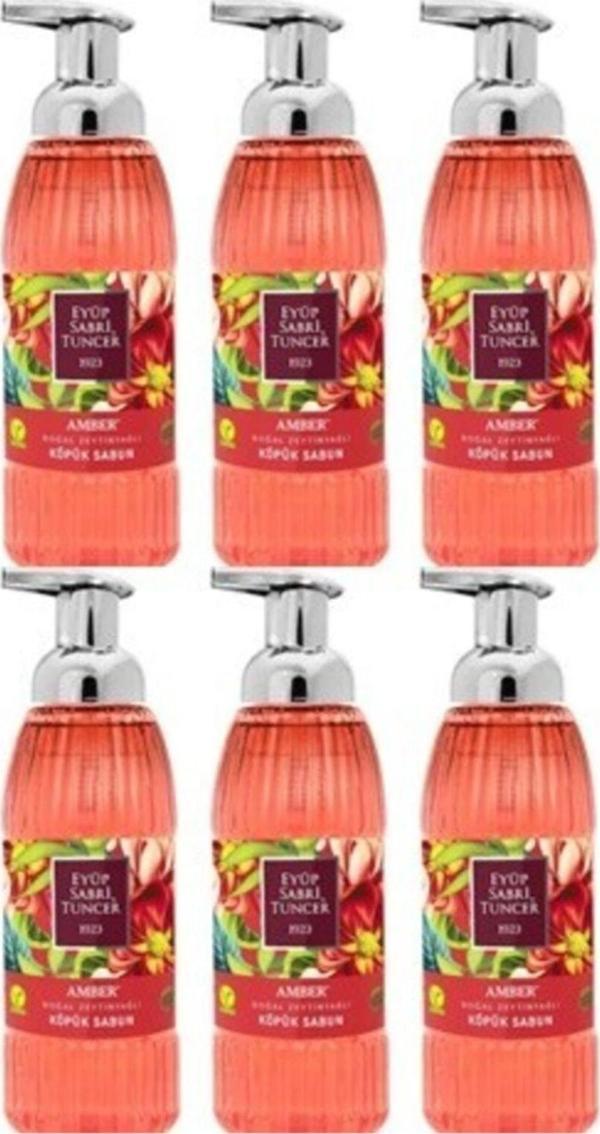 Eyüp Sabri Tuncer Zeytinyağlı Amber Köpük Sabun 500Ml X 6 Adet - Image 1