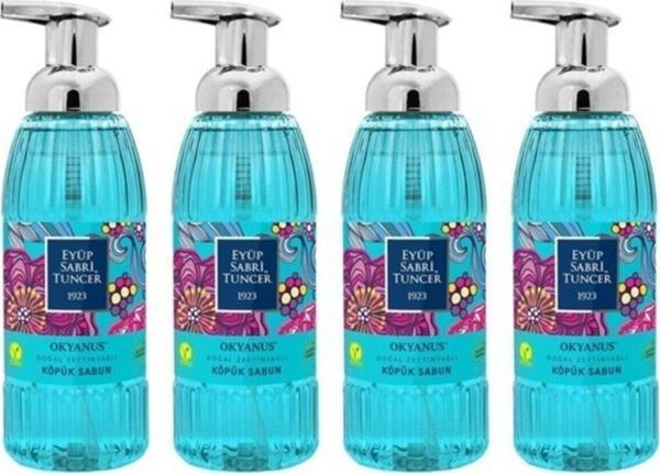Eyüp Sabri Tuncer Zeytinyağlı Okyanus Köpük Sabun 500Ml X 4 Adet - Image 1
