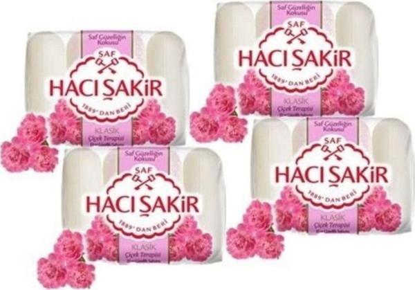 Hacı Şakir Klasik Çiçek Terapisi Güzellik Sabunu 4 X 70 Gr X 4 Paket - Image 1