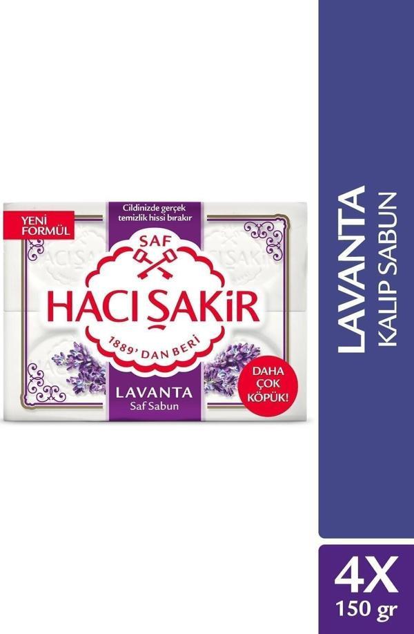 Hacı Şakir Lavanta Saf Kalıp Sabun 4X150 Gr - Image 1