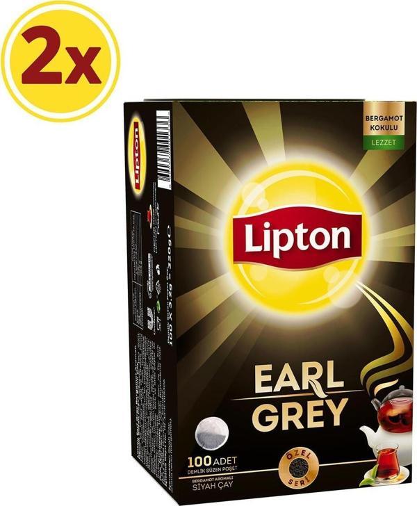 Lipton Earl Grey Demlik Poşet Cay 100'Lü X 2 Adet - Image 1
