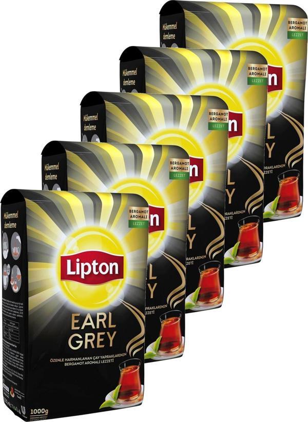 Lipton Earl Grey Dökme Çay 1000 Gr Beşli Set - Image 1