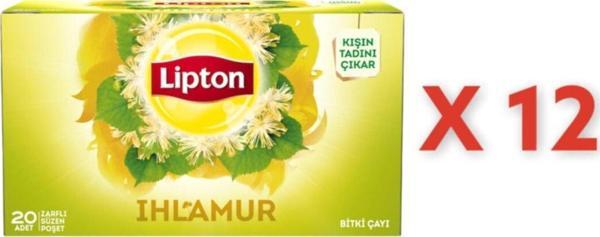 Lipton Ihlamur Bitki Çayı Süzen Poşet 20Li X 12 Adet - Image 1