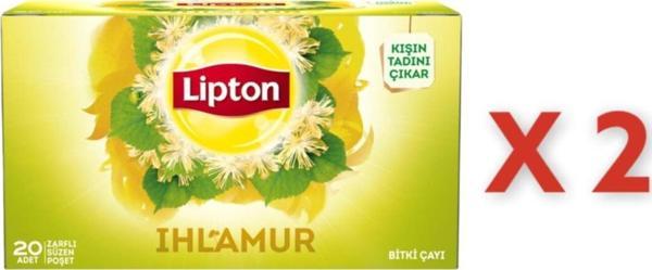 Lipton Ihlamur Bitki Çayı Süzen Poşet 20Li X 2 Adet - Image 1
