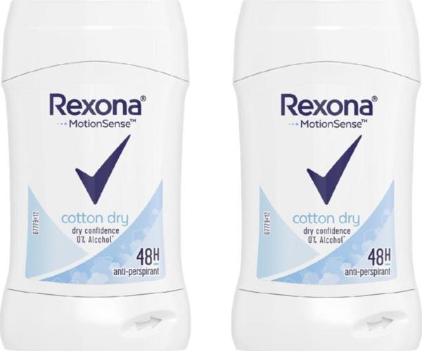 Rexona Kadın Stick Deo Cotton Dry Anti-Perspirant 40 Ml - 2'Li Avantaj Paketi - Image 1