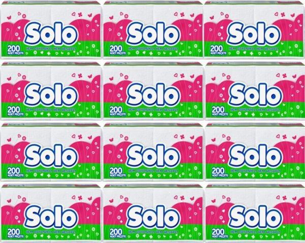 Solo Peçete 200 Lü 12 Paket 2400 Kullanım - Image 1
