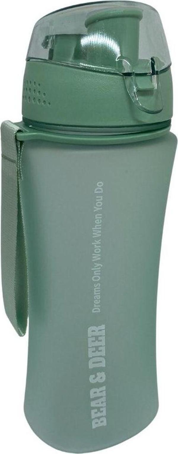  BearAndDeer Bear & Deer 480ml Mat Motivasyon Su Matarası Yeşil - Image 1
