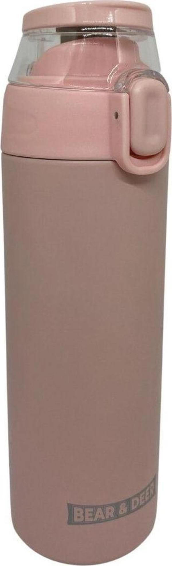 Bear & Deer 450ml Otomatik Şeffaf Kapaklı Çelik Matara - Image 1