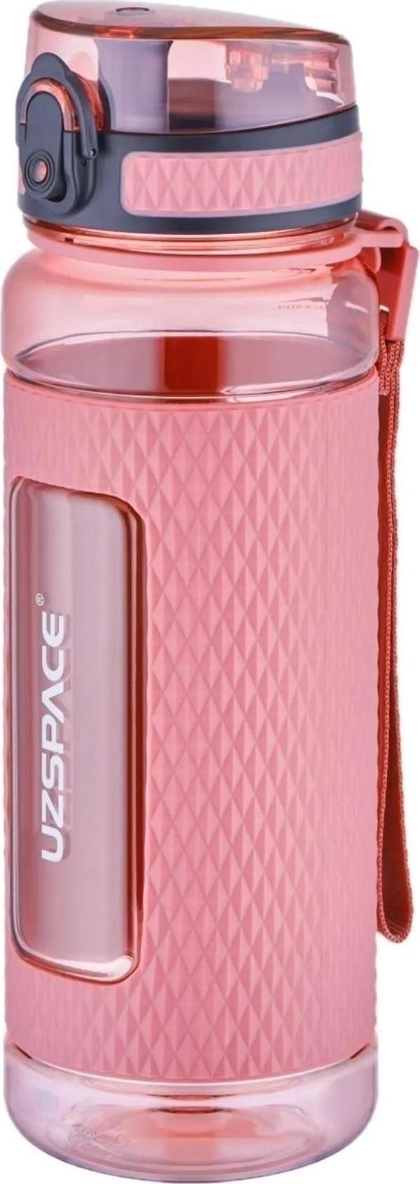 Uzspace 800ml Silikon Korumalı Kaydırmaz Gövde Tritan Su Matarası - Image 1