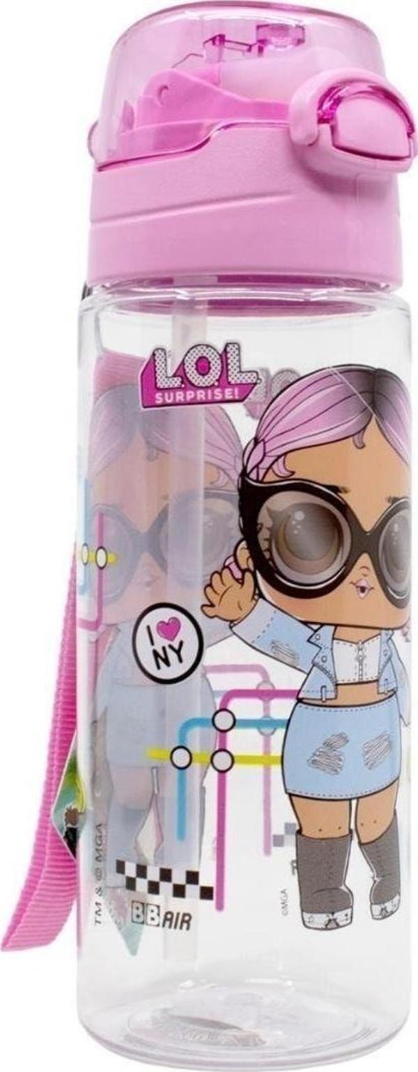 Wiggle 500ml LOL Surprise Bebek Pipetli Askılı Kilitlenebilir Su Matarası - Image 1