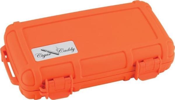 Cigar Caddy 5 Orange Travel Humidor Puro Kutusu - Image 1