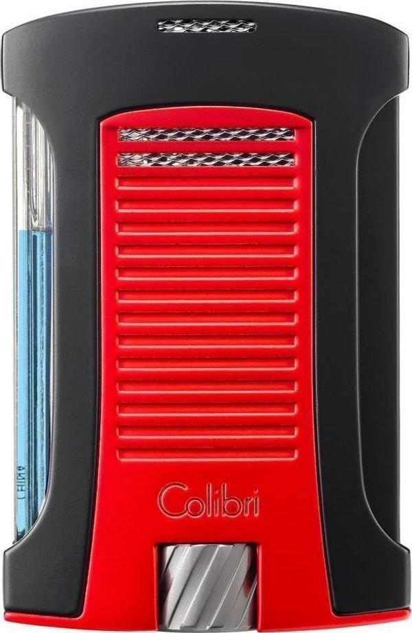 Colibri Daytona 3 Torch Pürmüz Metalik Kırmızı-Siyah Puro Çakmağı - Image 1