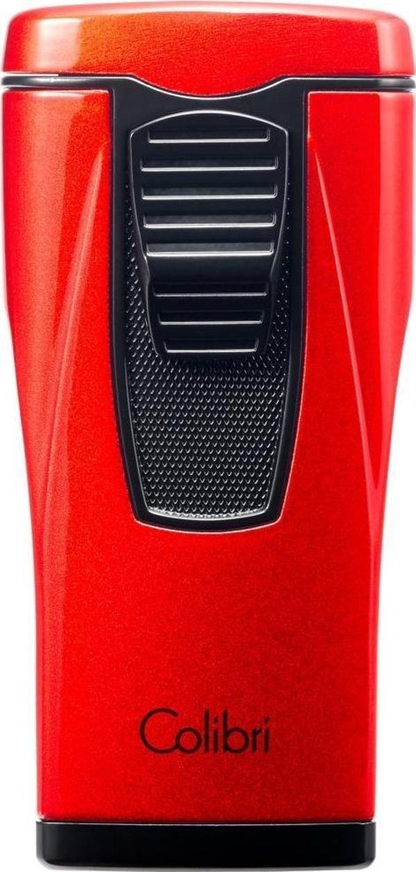 Colibri Monaco 3 Torch Pürmüz Metalik Kırmızı Puro Çakmağı - Image 1