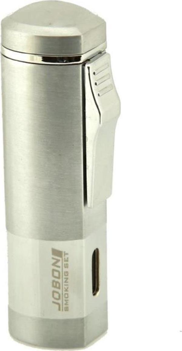 Jobon 3 Torch Pürmüz Gümüş Puro Çakmak - Image 1