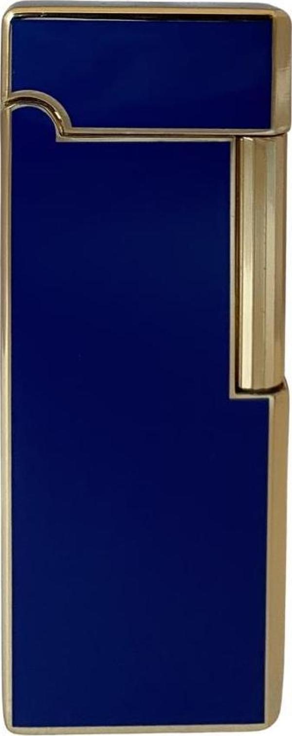 Vindiesel Mavi-Gold Slim Soft Flame Çakmak - Image 1