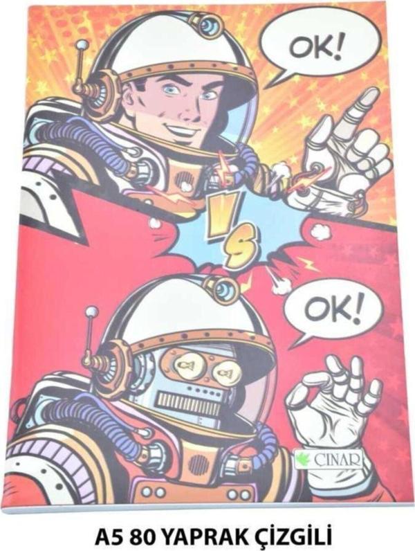 3 Çınar Çınar A5 Çizgili Defter 80 Yaprak - Image 1