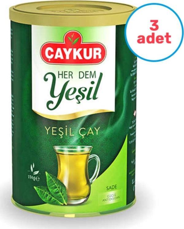 Çaykur 3 Adet Herdem Yeşil Çay 150 Gr - Image 1