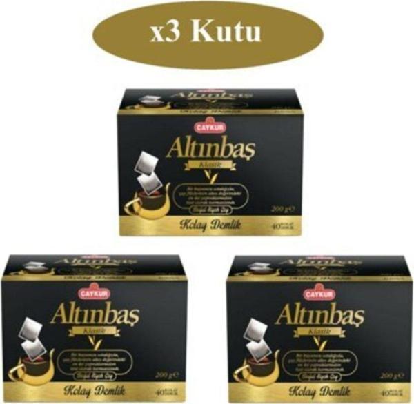 Çaykur Altınbaş Demlik Poşet 3'Lü Avantajlı Paket 200 Gr 40'Lı - Image 1