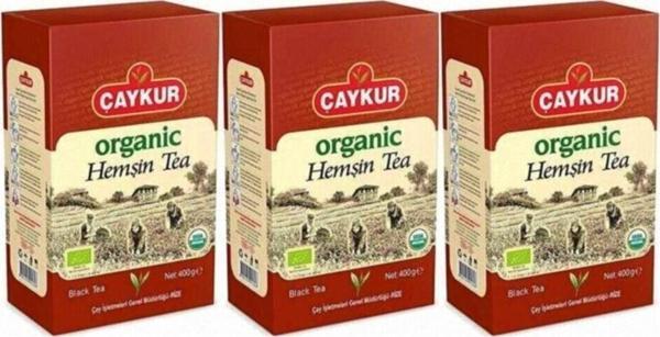 Çaykur Organik Hemşin Çayı Karton Kutu 400 Gr 3'Lü Paket - Image 1